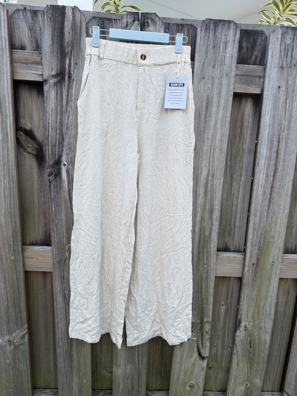 Amazon Cream Wide-Leg Trousers